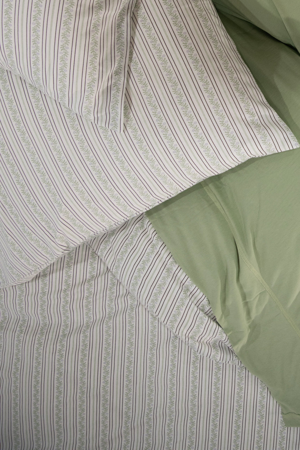 Jersey Sham Set - Greenhouse Stripe