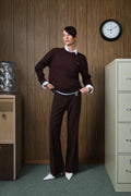 The Low Rise Executive Pant - Brown Bear