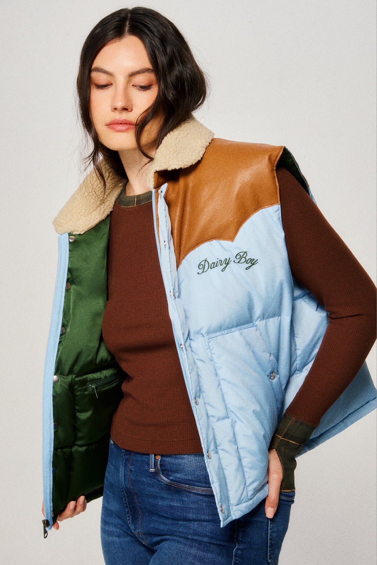 Mountain Puffer Vest - Sky Blue