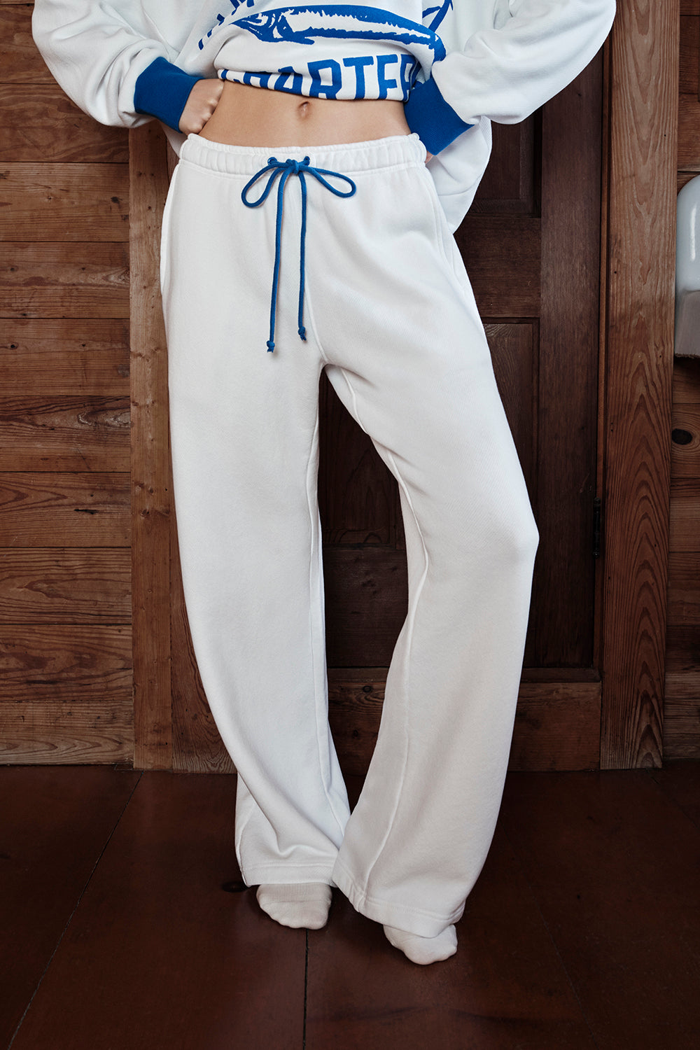 Straight Leg Sweatpant - Bright White