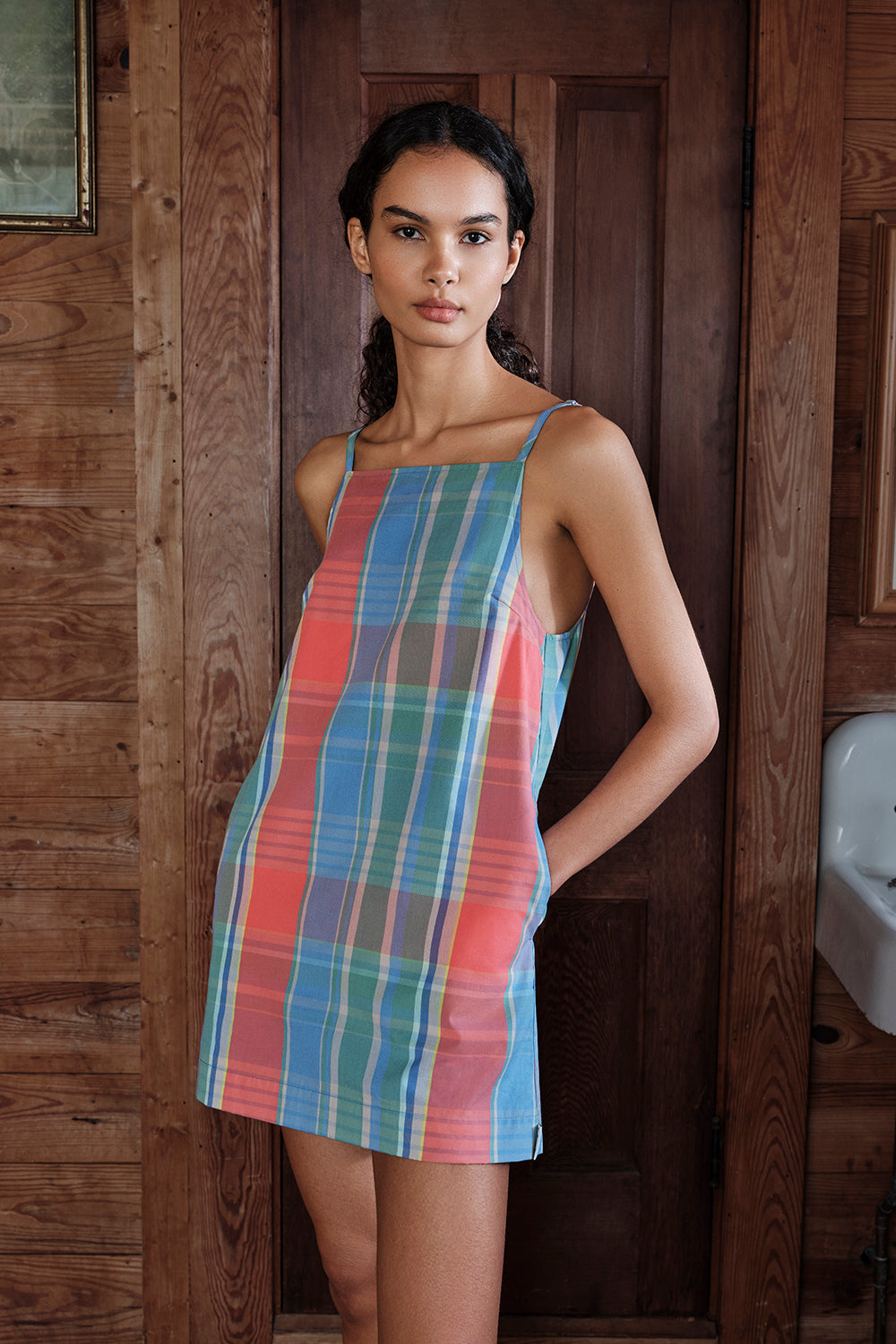 Margaret Apron Dress - Nantucket Madras