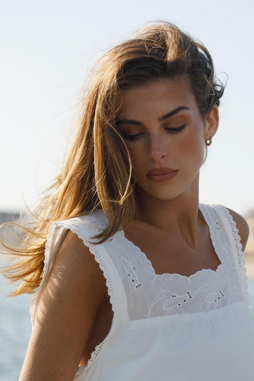 Lucky Fish Dress - Soft White