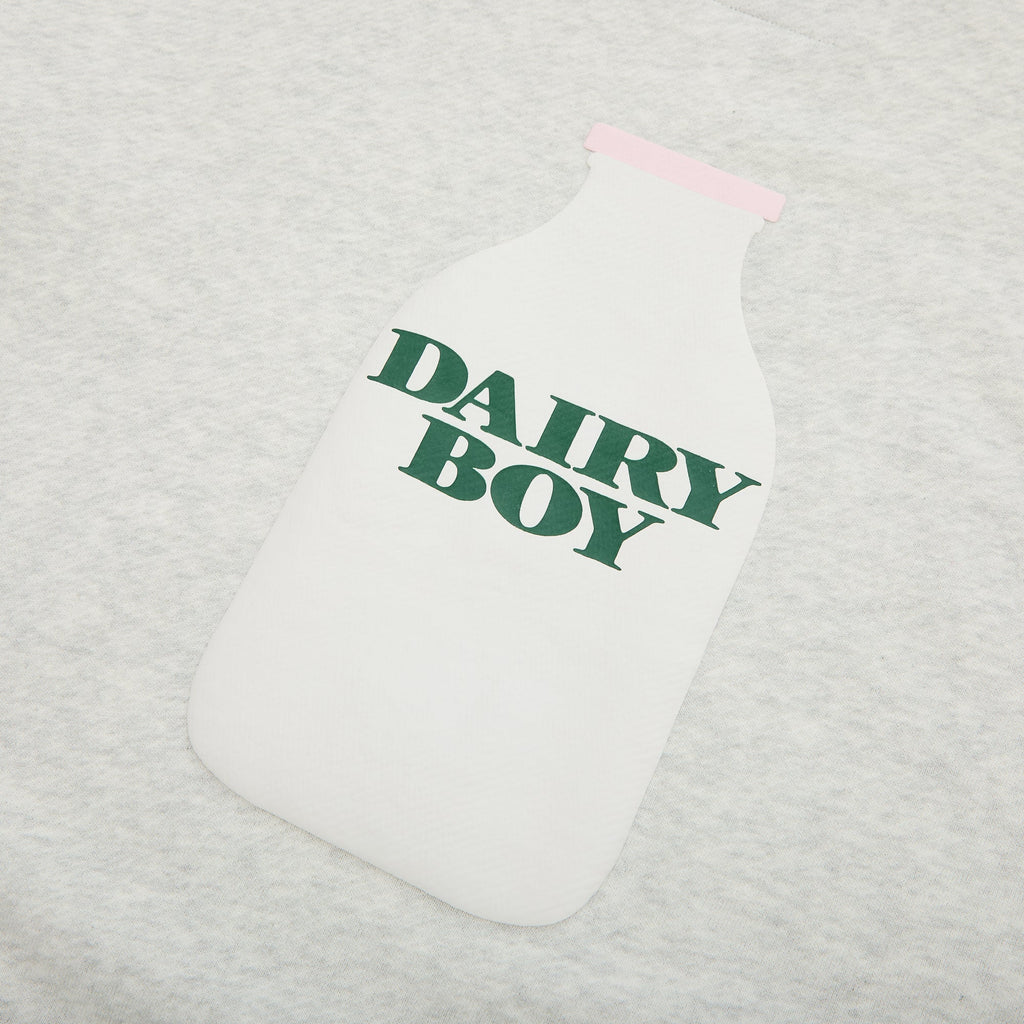 Milk Bottle Crewneck - Heather Grey
