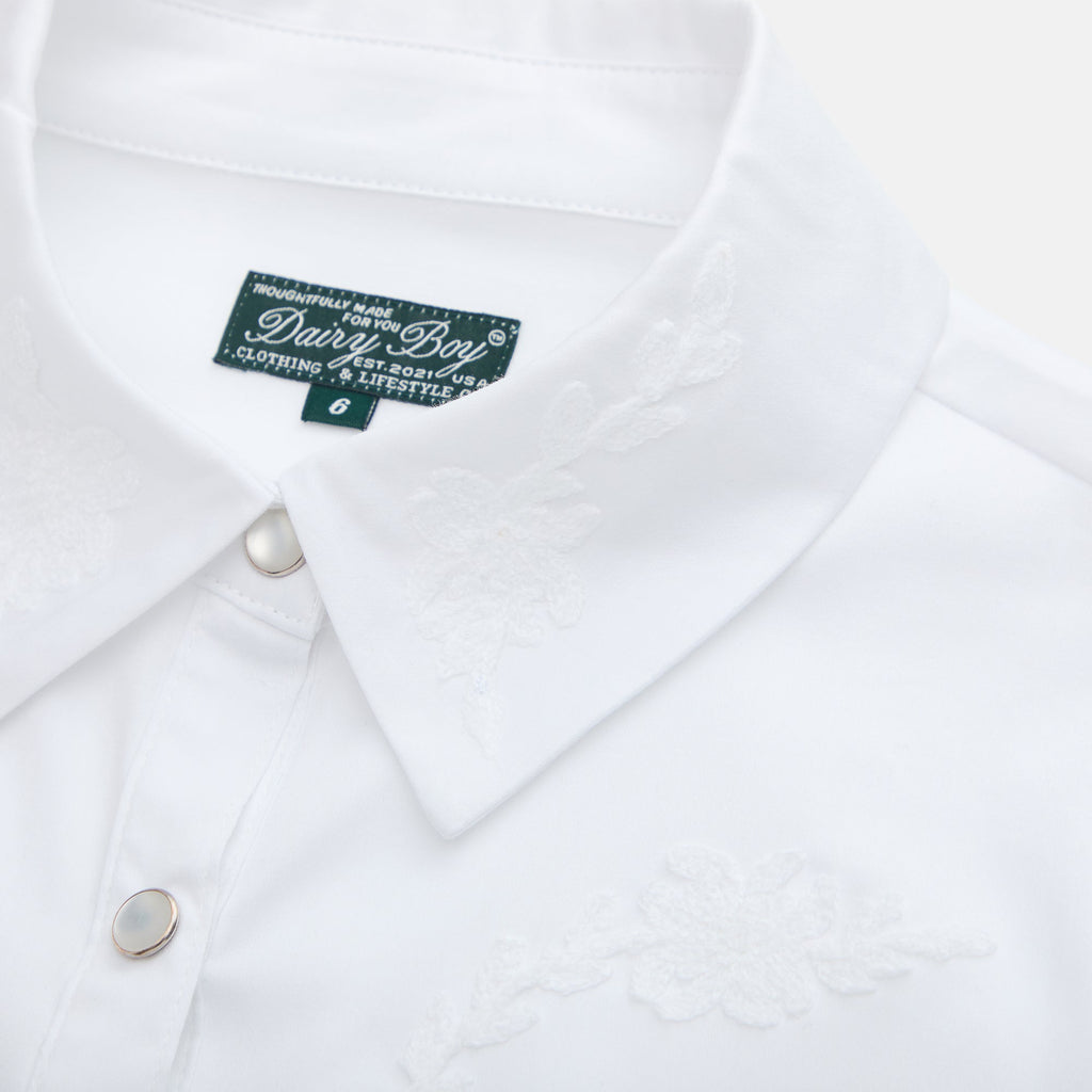 Tailored Pearl Snap Top - Goose