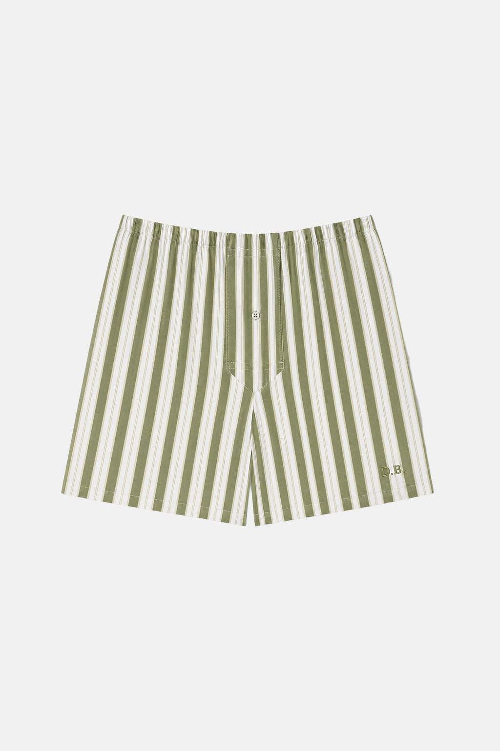 Farm Friends Boyfriend Boxer - Green Pinstripe