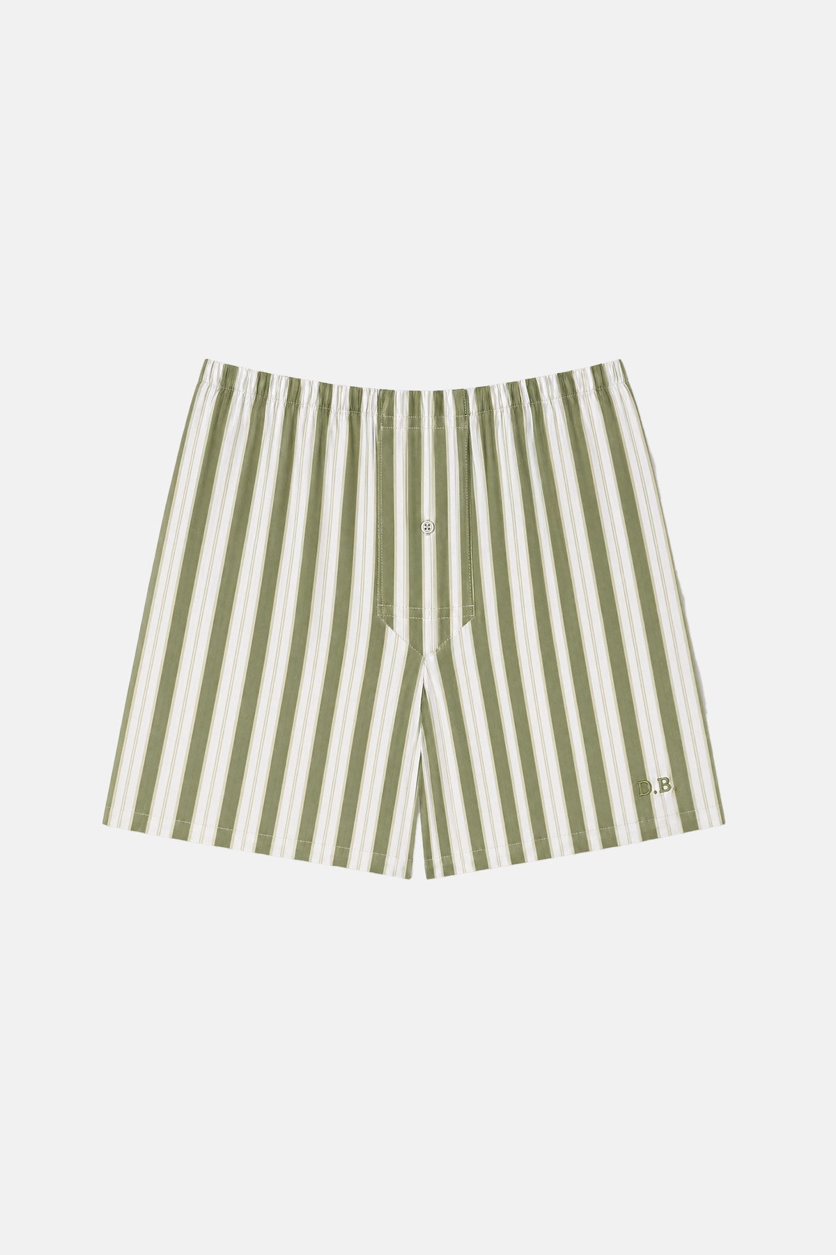 Farm Friends Boyfriend Boxer - Green Pinstripe