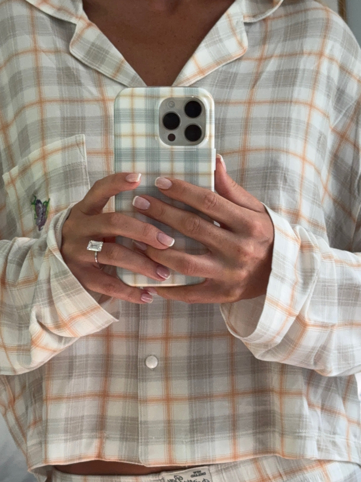 Garden Bed Phone Case - Sailor Plaid