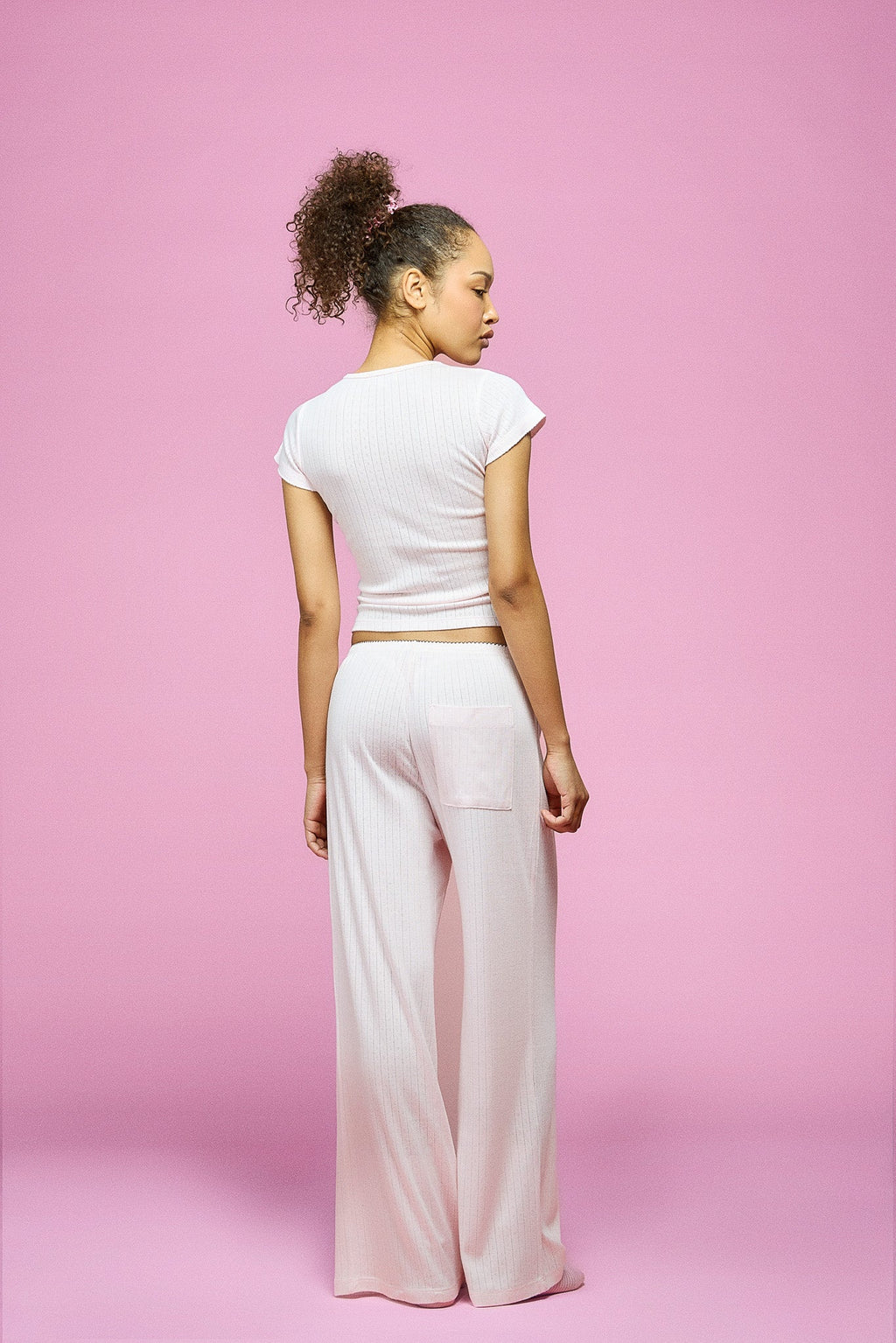 Pointelle Sleep Pant - Blush