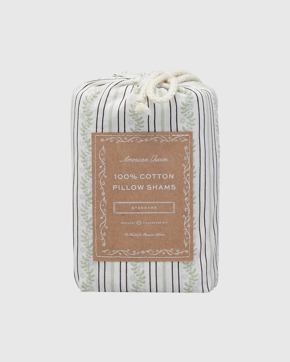 Jersey Sham Set - Greenhouse Stripe