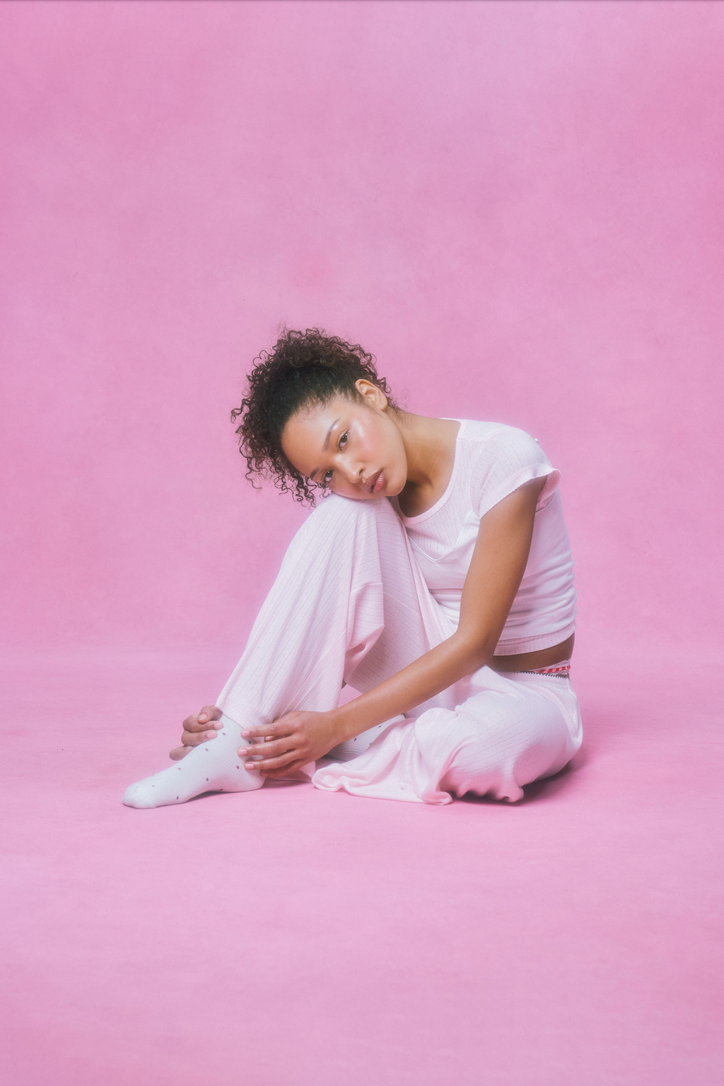 Pointelle Sleep Pant - Blush